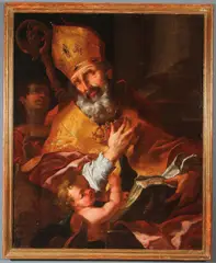 Franz Carl Stauder, Saint Augustine with Angels –, Oil on canvas