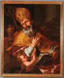 Franz Carl Stauder, Saint Augustine with Angels –, Oil on canvas