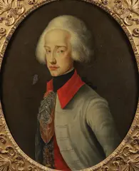 Joseph Hickel, Portrait of Ferdinand III Grand Duke of Tuscany, Oil on canvas in feigned oval