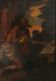The Penitent St. Jerome by Italian School, Oil on canvas, sold Nov 2018