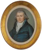 Joseph Boze, Portrait of a Gentleman –, Pastel on paper on canvas