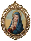 The Prayerful Madonna – by French School, Oil on canvas, sold Nov 2018