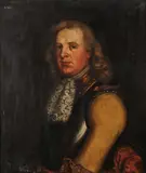 British School, Portrait of Gentleman in Breast Armor and with Lace Collar, Oil on canvas