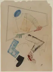 Vladimir Lebedev, Dancing Man, Man with Hammer and Anvil, Man with Hammer –, Watercolor and ink on paper