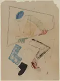 Vladimir Lebedev, Dancing Man, Man with Hammer and Anvil, Man with Hammer –, Watercolor and ink on paper