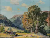 Adolph Heinze, Spring Landscape in the Foothills, Oil on canvas