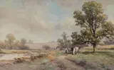 Frank F. English, September Afternoon, Watercolor on paper