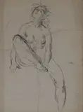 Augustus John, Seated Female Nude