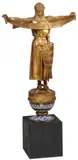 Emanuel Frémiet, Credo, Gilt bronze with champlevé enamel extended base