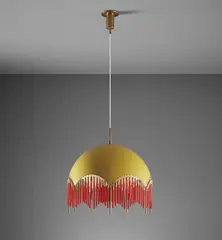 Ceiling light by Angelo Lelii, circa 1959, Painted aluminum, brass, glass, sold Jun 2019
