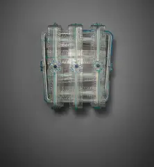 Venini, Wall light, circa 1950, Glass, painted steel