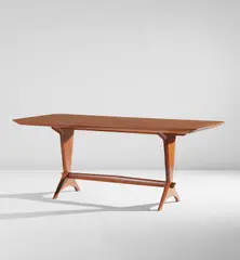 Unique table by Ico Parisi, circa 1949, Sapele-veneered wood, sapele, offered Jun 2019
