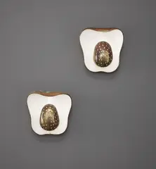 Franco Buzzi, Pair of wall lights, circa 1952, Polished and painted brass