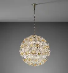 Ceiling light, from the "Esprit" series by Venini, circa 1966, Blown glass, chromium-plated steel, sold Jun 2019
