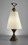 Max Ingrand, Table lamp, circa 1956, Brass, glass, painted metal