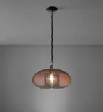 Ceiling light, model no. 2119 by Gino Sarfatti, circa 1961, Glass, painted brass, fabric cord, sold Jun 2019