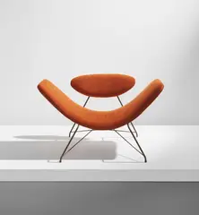 Martin Eisler, “Reversível” armchair, circa 1956, Painted steel, fabric upholstery