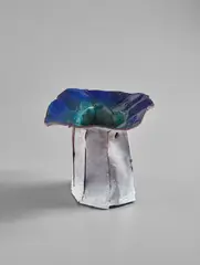 Vessel by June Schwarcz, 1998, Hammered, enameled, and patinated copper with electroplated texture, sold Jun 2019