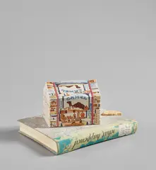 Richard Shaw, "Book with House of Camels", 1984, Porcelain with over-glaze decals