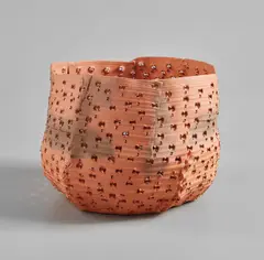 Lawson Oyekan, "Passage Pot (Afi Ika Afi Eke) Saworo", 1993, Earthenware, manganese slip