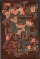 Peter Voulkos, Untitled, 1958, Sand, epoxy, and mixed media on canvas