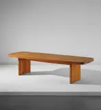 Pierre Chapo, Table, model T20, circa 1965, Elm