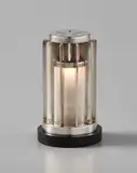 Maison Desny, Brûle-parfum (perfume burner), circa 1929, Silver-plated metal, ebonized wood, glass