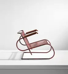 Georges-Henri Pingusson, Rare armchair, from the Hôtel Latitude 43, Saint Tropez, circa 1932, Painted steel, beech