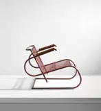 Georges-Henri Pingusson, Rare armchair, from the Hôtel Latitude 43, Saint Tropez, circa 1932, Painted steel, beech
