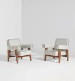Le Corbusier and Pierre Jeanneret, Pair of armchairs, model no. LC/PJ-SI-42-A, designed for the High Court and Assembly, Chandigarh