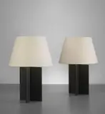 Jean-Michel Frank, Pair of "Croisillon" table lamps