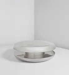Prototype "Yo-Yo" low table by Mattia Bonetti, 2007, Polished aluminum, sold Jun 2019