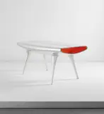Marc Newson, "Event Horizon" table, 1992, Polished aluminum, painted aluminum