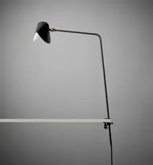 "Agrafée" desk lamp by Serge Mouille, circa 1957, Painted aluminum, painted steel, brass, sold Dec 2019