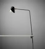 Serge Mouille, "Agrafée" desk lamp, circa 1957, Painted aluminum, painted steel, brass