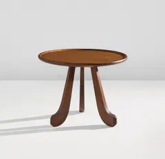 Paolo Buffa, Low table, circa 1940, Chestnut