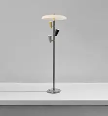 Floor lamp by Stilnovo, 1950s, Acrylic, painted aluminum, nickel-plated brass, painted brass, painted steel, marble, sold Dec 2019