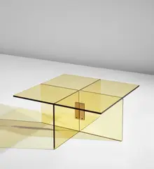 Max Ingrand, Low table, model no. 2012, circa 1960, Glass, brass