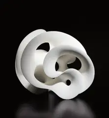 Eva Hild, "Single-Track", 2008, Stoneware, white pigmented paint
