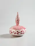 Unique "Mosaico a Polvere" vase by Yoichi Ohira, 2003, Hand-blown glass canes with murrine and powder inserts, sold Dec 2019