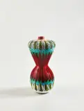 Unique "Composizione a Canne e Polvere" vase by Yoichi Ohira, 2004, Hand-blown glass canes with murrine and powder inserts, polished and ground, sold Dec 2019