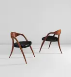 Wendell Castle, Pair of "three-legged" chairs