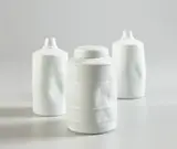 Lidded jar and two vessels by Edmund de Waal, 1996, Porcelain, celadon glaze, sold Dec 2019