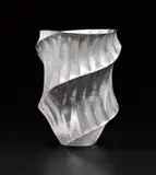Hiroshi Suzuki, "Miyabi-Fire V", 2006, Hammer-raised and chased fine silver