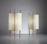 Isamu Noguchi, Pair of "Three-Legged Cylinder" table lamps, model no. 9