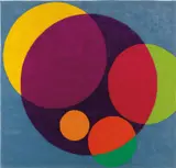Herbert Bayer, "Chromatic Circles" tapestry, commissioned for the ARCO offices, Los Angeles