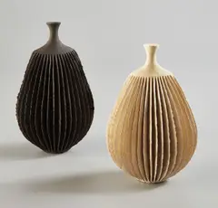Two "Bottle Form" vessels by Ursula Morley Price, 2010, Stoneware, sold Dec 2019