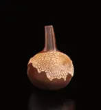 Paul Jeanneney, Gourd-form vase with elongated neck, circa 1900, Glazed stoneware with peau de serpent effect