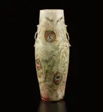 Auguste Delaherche, Vase with peacock feather decoration