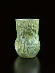 Vase with seed pods by Tiffany Studios, circa 1906, Glazed earthenware, offered Dec 2019